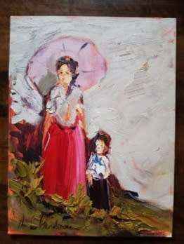 Corne Weideman Oil on board size 400mm x 300mm