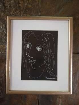 Hennie Niemann White Ink Sketch size 300mm x 220mm