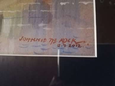 Johnnie De Kock Watercolour size 390mm x 190mm