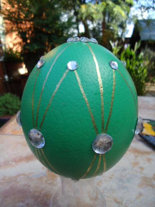 Ostritch egg hand painted