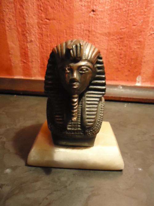 King Tut bust bronze and marble