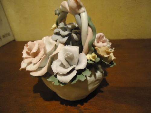 Stunning ceramic basket with flowers (2)