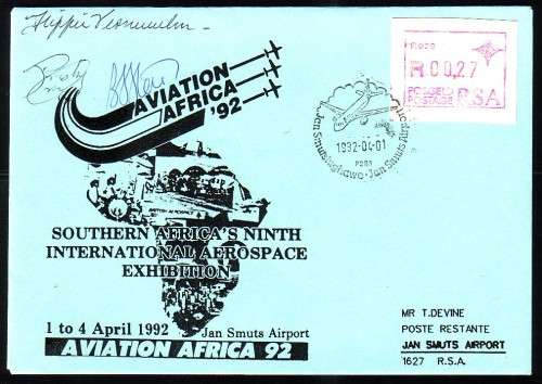 South Africa 1992 Air: International Aerospace Exhibition (27c FRAMA)