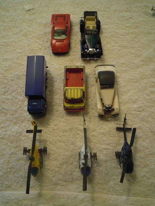 Group of various model cars