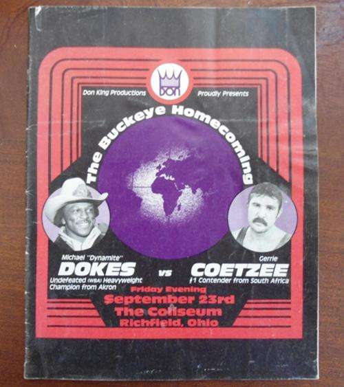 ****Scarce**** Michael Dokes vs Gerrie Coetzee programme 23rd September 1983