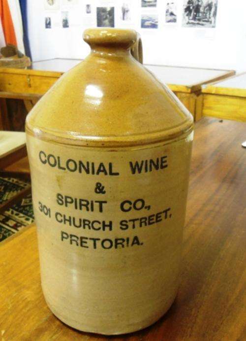 LARGE WINE & SPIRITS CERAMIC BOTTLE