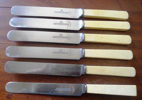 6 Bone handled knives