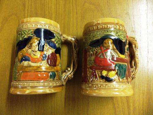 R/NR!  TWO GERMAN BEER TANKARDS