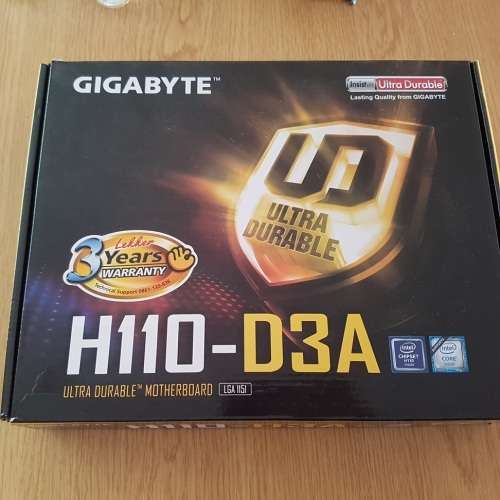 Gigabyte H110-D3A  motherboard bundle