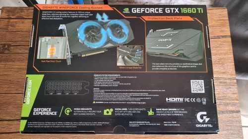 Gigabyte GeForce GTX 1660 Ti WINDFORCE OC 6GB GPU (2x 100mm large fans) Graphics Card