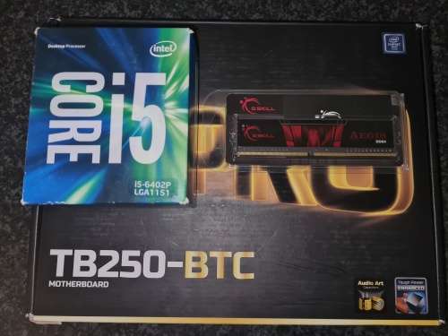 Biostar TB250-BTC, CPU ,Ram and SSD  Combo