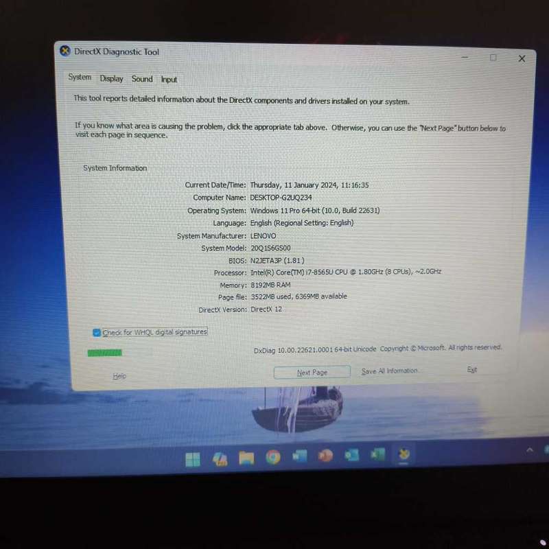 Core i7 8th Gen vPro Lenovo ThinkPad x390, 8G RAM, 256 NVMe, 1Y Wnty, Office21, Free Bag, Demo
