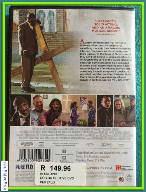 DO YOU BELIEVE? - MIRA SORVINO, SEAN ASTIN (watched once)