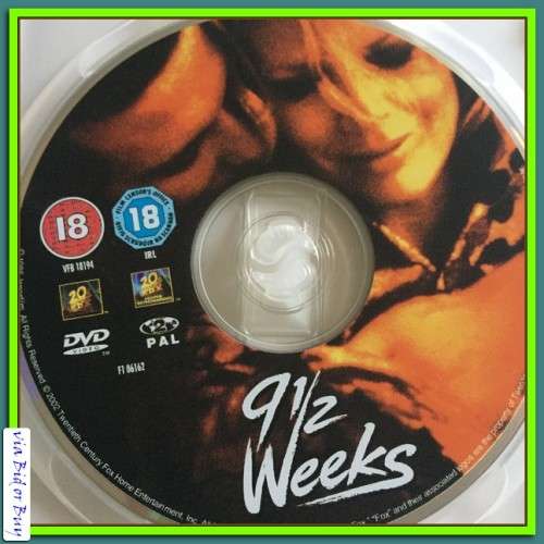 DVD MOVIE - 9 1/2 WEEKS - MICKEY ROURKE, KIM BASINGER