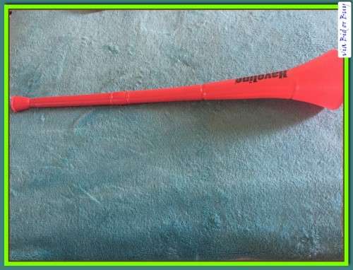 VUVUZELA FOR SALE - 62CM (RED BRANDED ENGEN, HAVOLINE) N.O.S