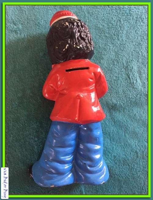 VINTAGE COIN BANK (VERY RARE), PORCELAIN CLOWN 31CM
