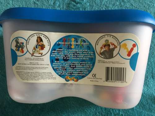 TUB OF ZOOB BUILDER Z 125 PIECES