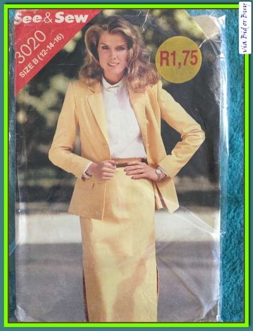 PATTERN SEE & SEW 3020 MISSES' JACKET & SKIRT (SIZES 8 - 16)
