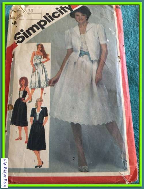 SIMPLICITY 5892 MISSES'FITTED SUNDRESSES AND UNLINED JACKET (SIZE 10 TO 16)