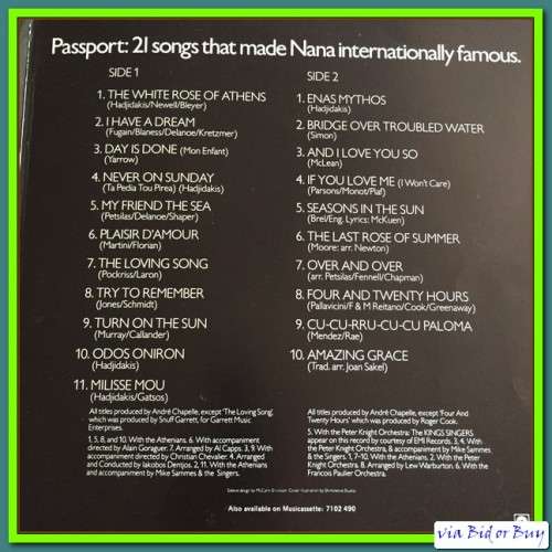 LP - NANA MOUSKOURI : PASSPORT