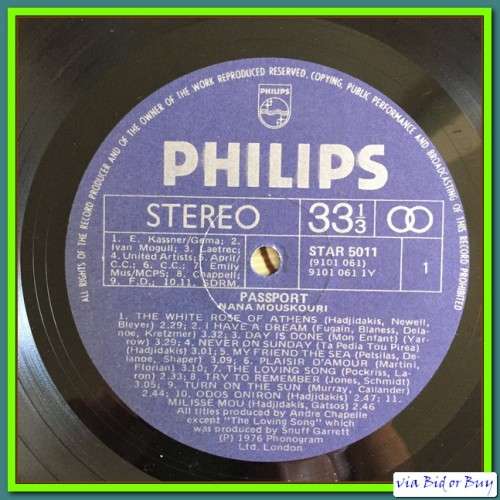 LP - NANA MOUSKOURI : PASSPORT