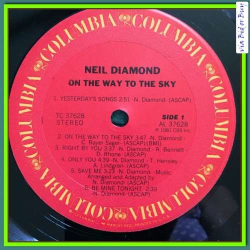 LP - NEIL DIAMOND ON THE WAY TO THE SKY