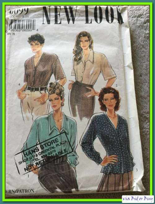 PATTERN NEW LOOK 6099 - BLOUSE (SIZE 8 - 18)