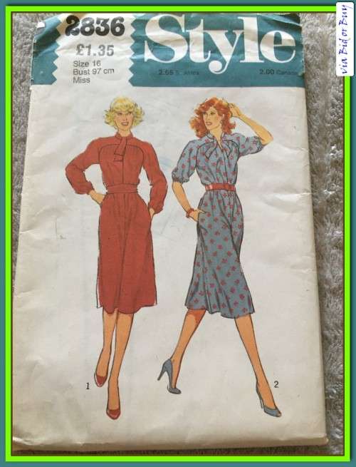 PATTERN STYLE 2836 - DRESS (UNUSED)(SIZE 16)