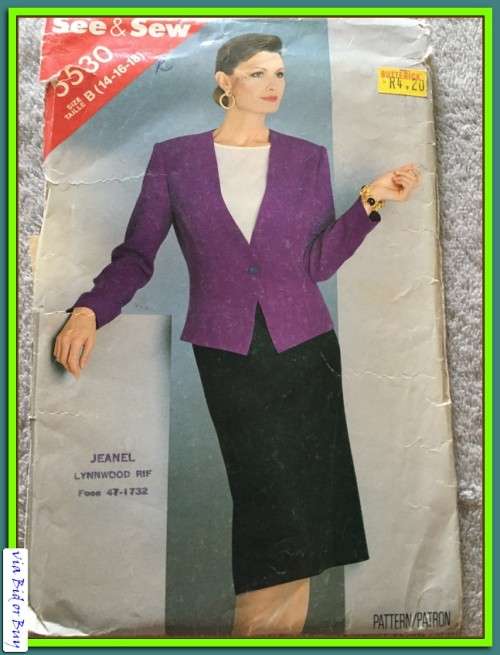 PATTERN SEE & SEW 5530 - JACKET/SKIRT (SIZE 14/16/18)