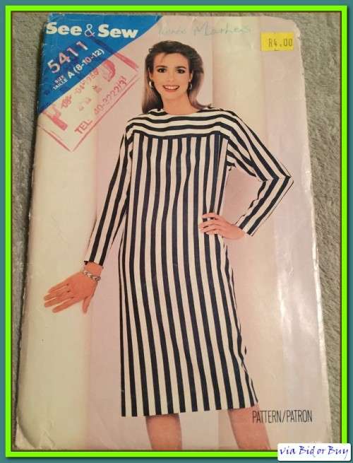 PATTERN SEE & SEW 5411 - DRESS (UNUSED)(SIZE 8-18)