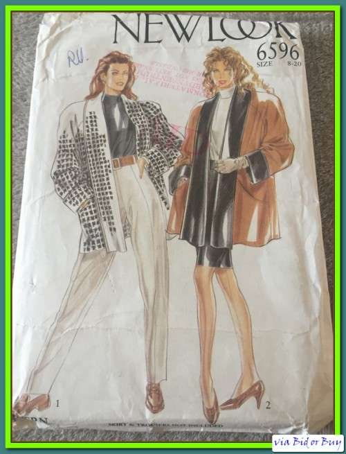 PATTERN NEW LOOK 6596 - JACKET (SIZE 8 - 20)