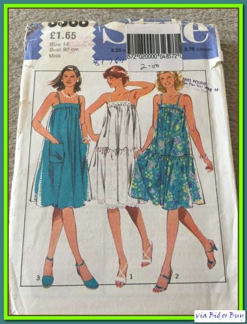 PATTERN STYLE 3368 - DRESS (UNUSED)(SIZE 8 - 14)
