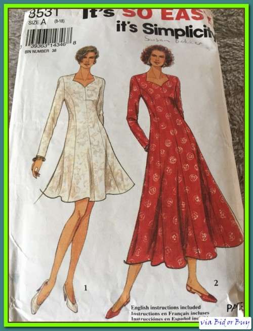 PATTERN SIMPLICITY 8531 - DRESS (SIZE 8-18)