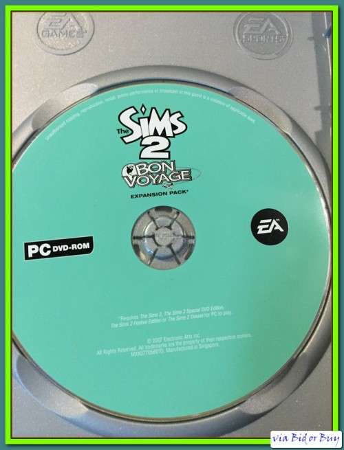 PC DVD - SIMS 2 BON VOYAGE (SERIAL KEY AND BOOKLET INC)