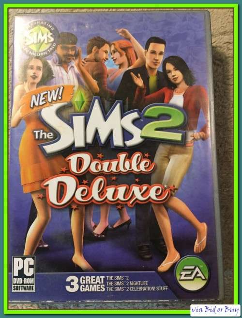 PC DVD SIMS 2 DOUBLE DELUXE (3 GAMES INCL, BOOKLET AND SERIAL KEY INCL)