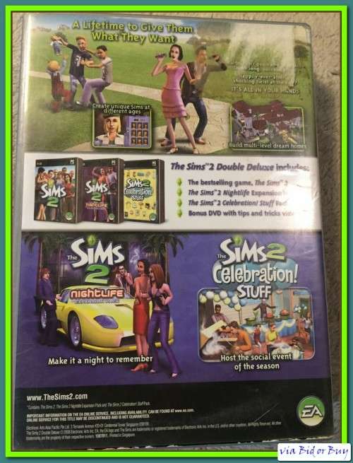 PC DVD SIMS 2 DOUBLE DELUXE (3 GAMES INCL, BOOKLET AND SERIAL KEY INCL)
