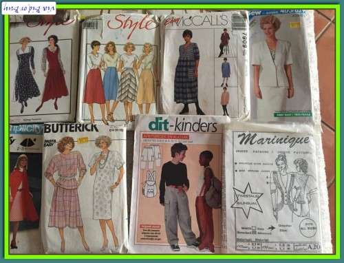 SEWING PATTERNS BATCH B - AS PER PICS 18 PATTERNS