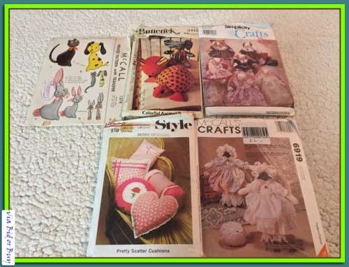 JOBLOT PATTERNS: 5 PATTERNS SEWING CRAFTS