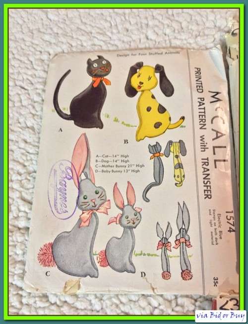 JOBLOT PATTERNS: 5 PATTERNS SEWING CRAFTS