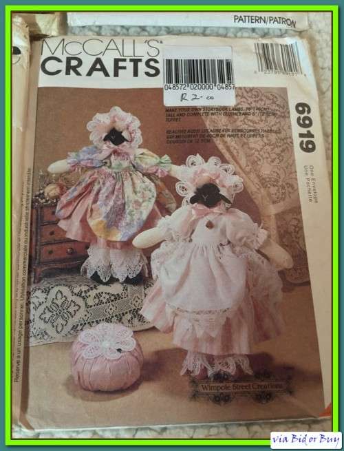JOBLOT PATTERNS: 5 PATTERNS SEWING CRAFTS