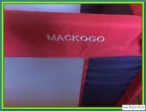 MACKOGO PORTABLE FOLD-UP COT (NAVY/RED/WHITE)