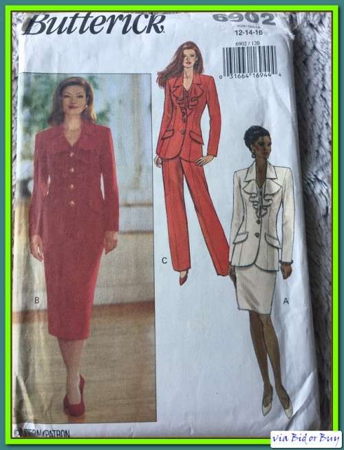 PATTERN BUTTERICK 6902 - TOP SKIRT & PANTS (SIZE 12-14-16, 6-22)