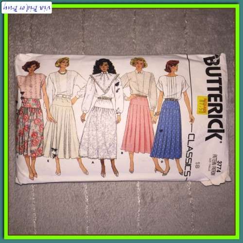 PATTERN BUTTERICK 3774 - SKIRT (SIZE 18, 8-18)