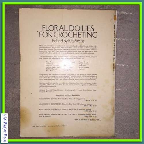 CROCHET: 3 BOOKS - FLORAL DOILIES, CREATIVE CROCHET, FILET CROCHET