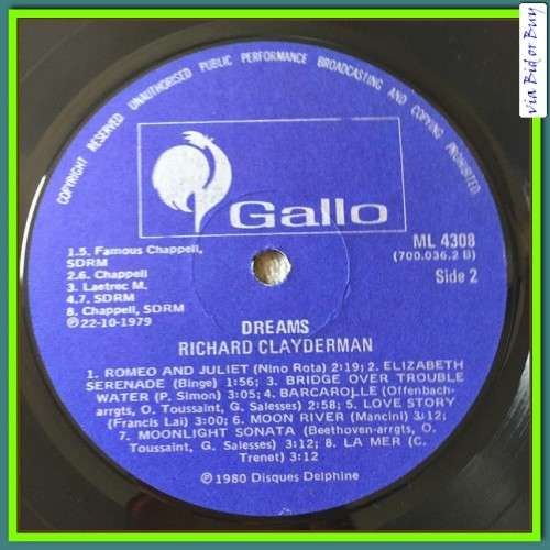 LP - RICHARD CLAYDERMAN: BALLAD FOR ADELINE