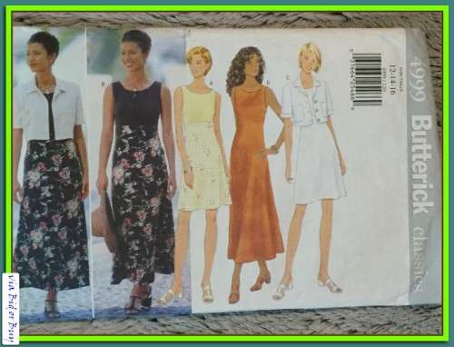 PATTERN BUTTERICK 4999 CLASSICS - JACKET/DRESS (SIZE 12-14-16, 6-22)