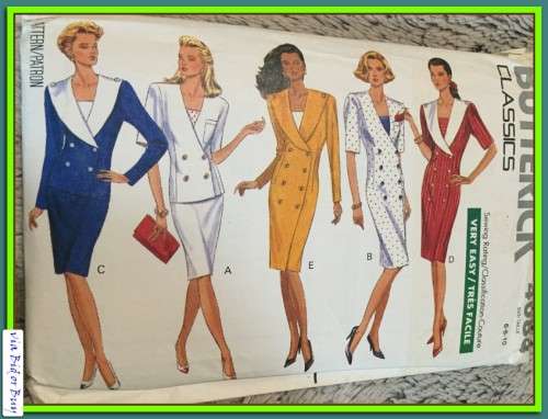 PATTERN BUTTERICK 4088 - DRESS/TOP/SKIRT ( SIZE 6-8-10, 6-22)