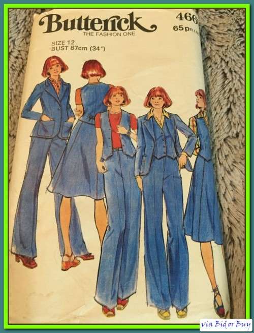 PATTERN BUTTERICK 4660 - JACKET/VEST/SKIRT/PANTS (SIZE 12, 8-16)