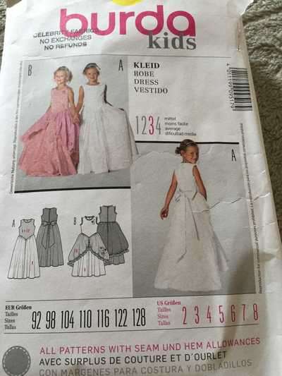 PATTERN BURDA KIDS 9517 - DRESS (SIZE 2-8)
