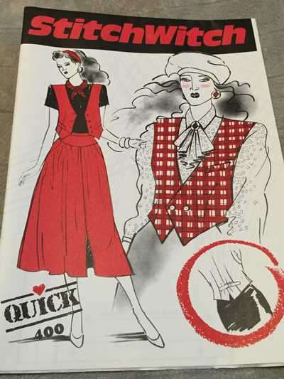 PATTERN STITCHWITCH 400 - (UNUSED) SINGLE BREASTED WAIST COAT & SKIRT (SIZE 6-22)